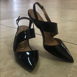 Calvin Klein black strapped heels-